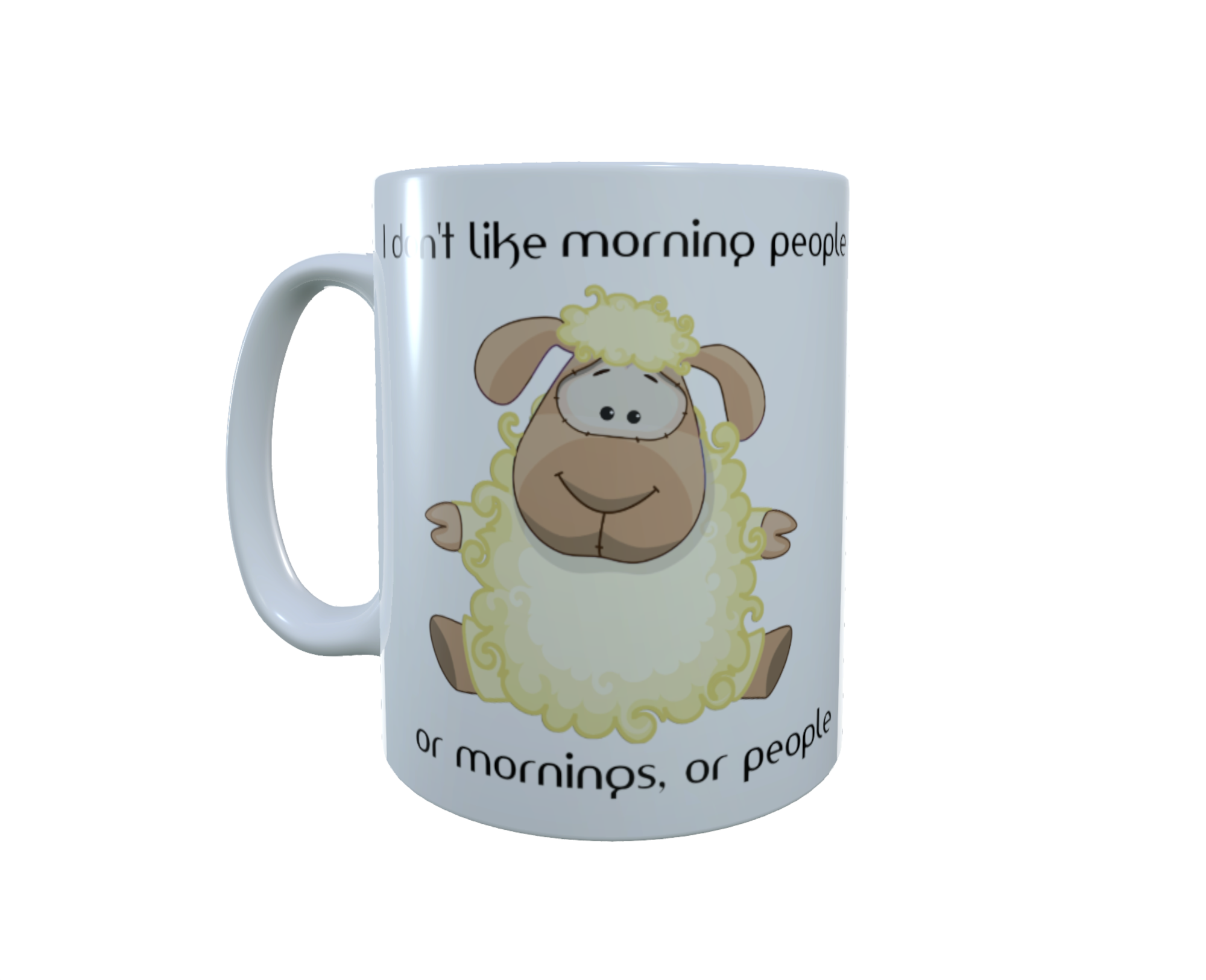 Sheep Ceramic Mug - I Hate Morning People & Mornings & People